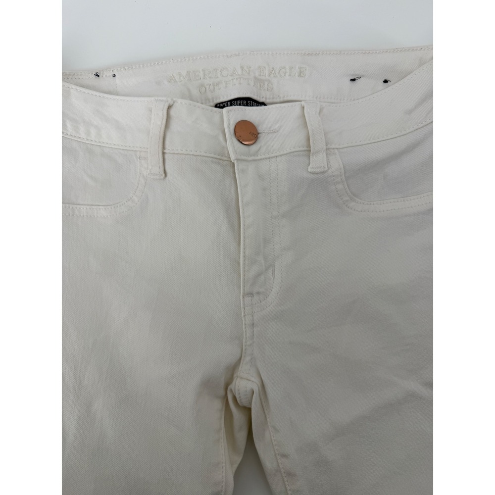 American Eagle Super Super Stretch Jegging White Skinny Jeans Size 4 Regular